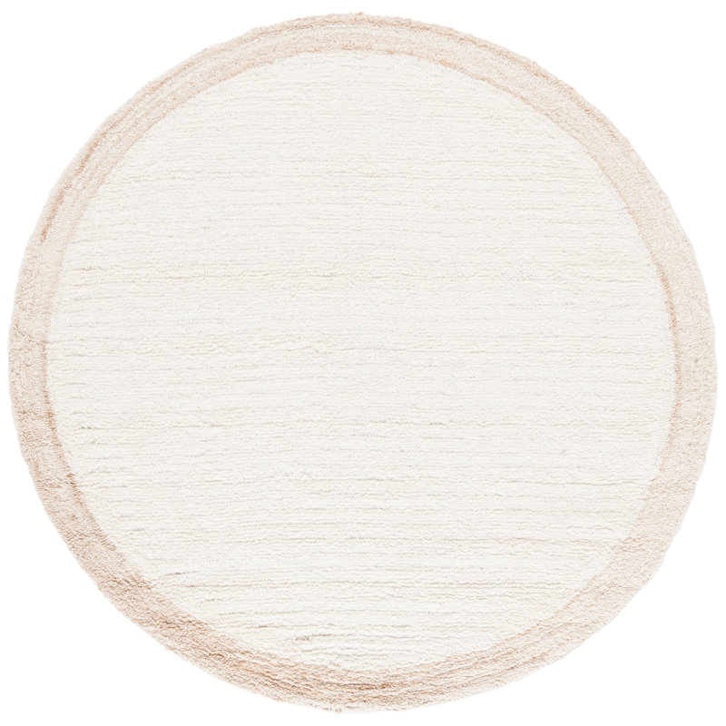 Aubert Tufted Wool Pile Rug, Round 6'