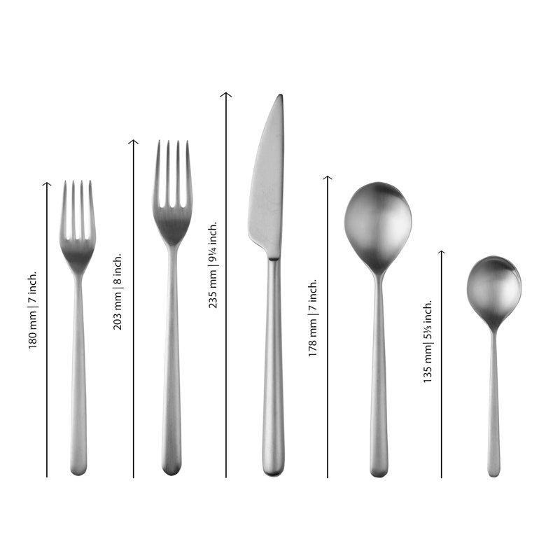Linea 20 - Piece Stainless Steel Flatware Set - Service for 4, Ice Silver