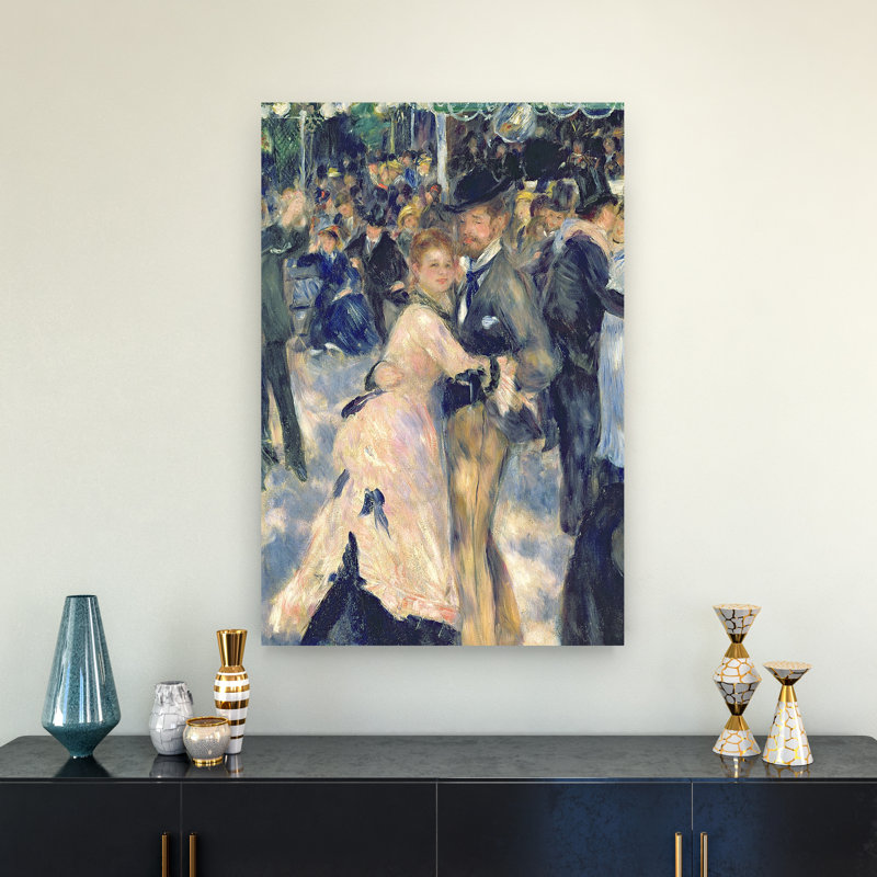 Bal au Moulin de la Galette, 1876 - Estampe d'art mural contemporain abstrait, H 36 po x l 24 po