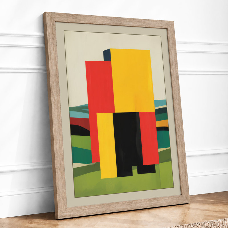 Stacked Geometry Geometric - Print, Oak, A4 - 29.7 x 21.0 cm