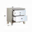 Table de chevet 1pc avec 2 tiroirs Glam Style