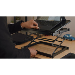 Techtonic Electric 3 Arm Monitor Mount Standing Desk - Sit To Stand Desk  Converter With Keyboard Tray – Black – Stand Steady : Target