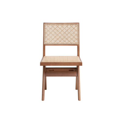 Chaise d'appoint en rotin et finition naturelle Velentina (excluant la table)