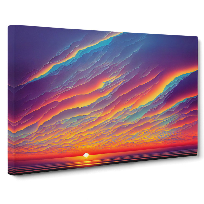 Cloudy Sunset Vol.1 - Wrapped Canvas, 40cm H x 60cm W x 3cm D