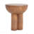 Outdoor Patio Three-Legged Wood-Grain Round MGO Side Table, Brown