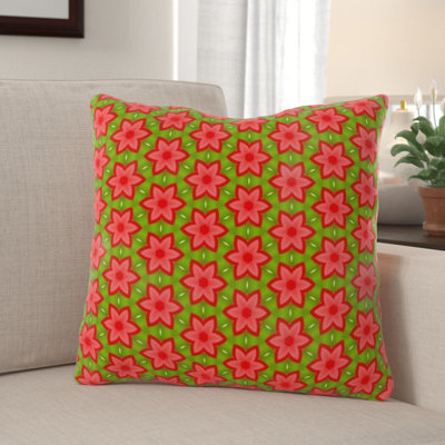 Hibbs Pattern Flower Throw Pillow