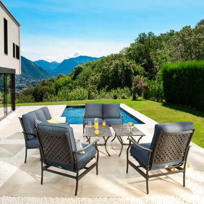 Grajeda 6 Piece Sofa Seating Group with Cushions