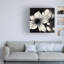 «Onesto Ray Heere Flowers», art sur toile noir et blanc-2063779455