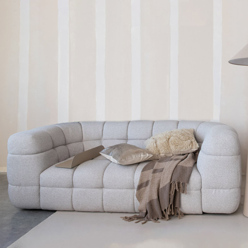 Melange Tufted Curved Sofa