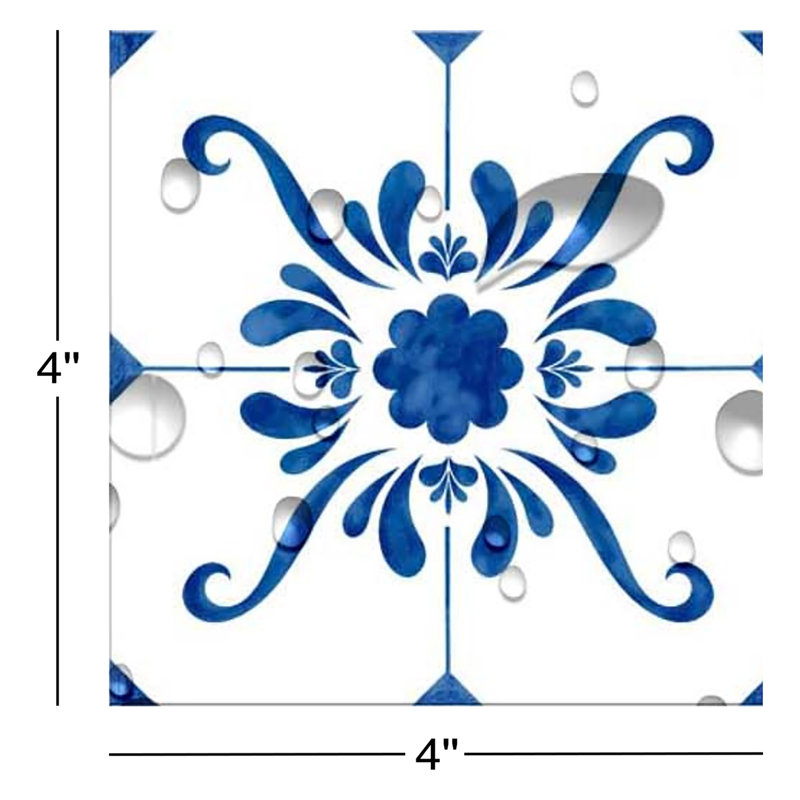 4'' W x 4'' L Vinyl Peel and Stick Mosaic Tile
