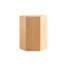 Table basse moderne au design hexagonal et au grain de bois réaliste, entièrement assemblée pour les petits espaces, 39,6 x 34,8 x 48 cm, table d'appoint au grain naturel, idéale pour les espaces de vie.