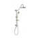 Kauai III 8-in Rain Showerhead Shower System with Slide Bar and Integrated Soap Dish