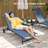 Chaise Lounge Outdoor, 2 Piece Lounge Chair With Wheels, Tanning Chair With 5 Adjustable Position For Patio, Beach, Yard, Pool-71478043