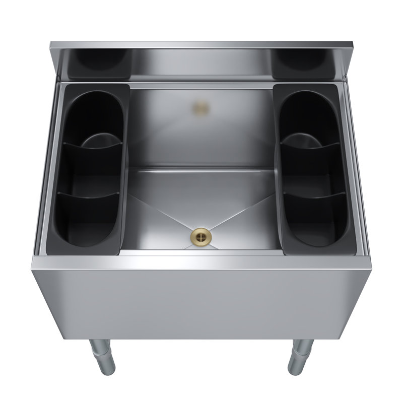 AmGood Underbar Ice Bin 18.5 in. x 24 in. x 30 in.