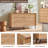 54 Inch Wide 6-Drawer Double Dresser, Mid-Century Modern Fluted Style, Wide Storage Chest for Bedroom & Living Room-4896303