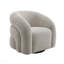 Fauteuil d'appoint pivotant gris Irma