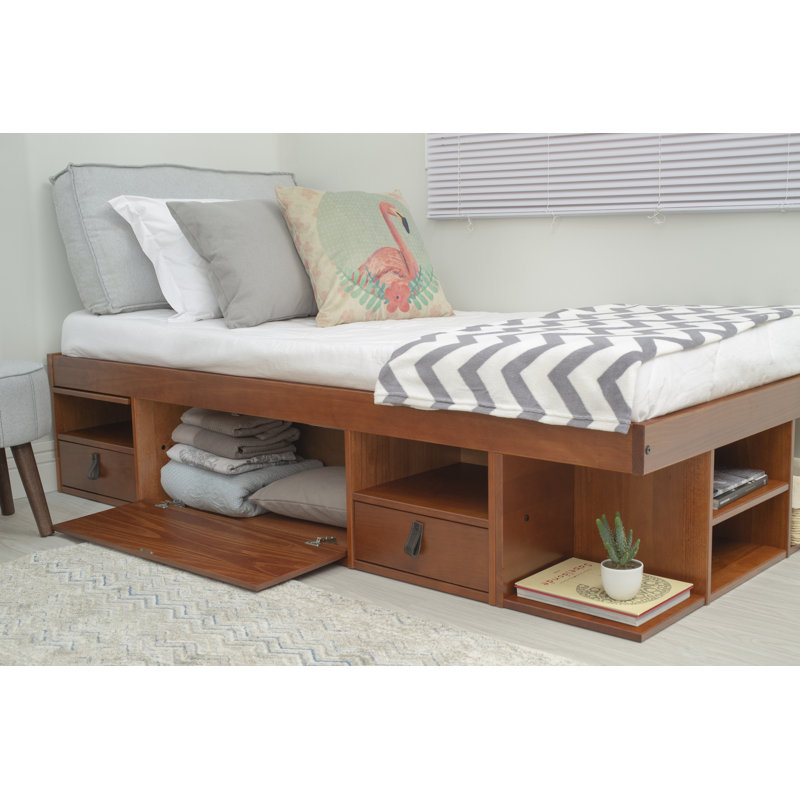 Pharr Bookcase Storage Bed, Twin, Honey