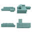 Ensemble de canapé modulaire en L CloudComfort - Canapé modulaire réversible en chenille avec coussins double couche, canapé d'angle de 113 po pour espaces de vie principaux-1371338992