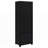 Black 3-Shelf Media Tower with Cabinet