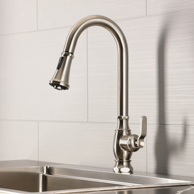 Kingston Brass Whitaker Single-Handle Pull-Down Kitchen Faucet