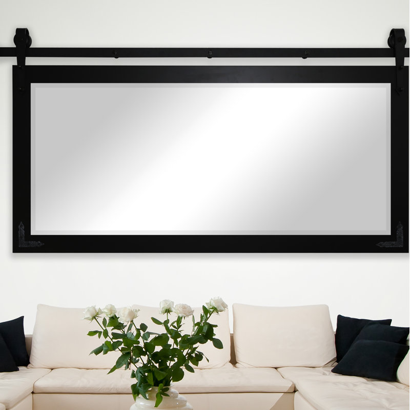 Neace Wood Flat Mirror, 30.5" H x 71" W x 0.75" D