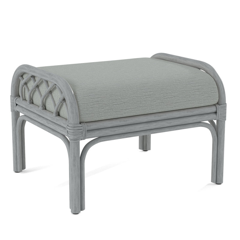 Edgewater Ottoman, Brown Geometric, 0456-33, Nickel