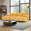 Canapé modulaire en chenille de 103,5 po en forme de U avec méridiennes doubles, poches de rangement et coussins d'accoudoirs-891664436