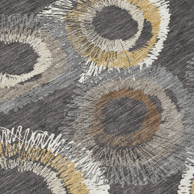 Machine Washable Indoor/Outdoor Corbin ACN2278 Geometric Rug, Tapis de couloir 2 pi 3 po x 7 pi 6 po