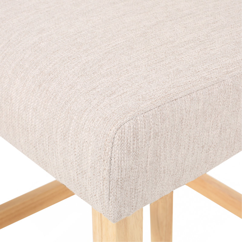 Tabouret de comptoir contemporain à oreilles capitonné 31 po, ensemble de 2, naturel