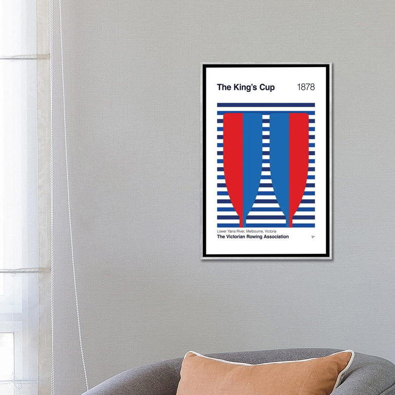 1878 The Kings Cup - reproduction d'art murale - toile encadrée, H 26 po x l 18 po, Argent