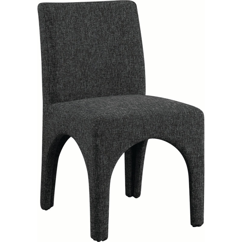 Gramercy Linen Textured Fabric Dining Chair, Black Linen Textured Fabric