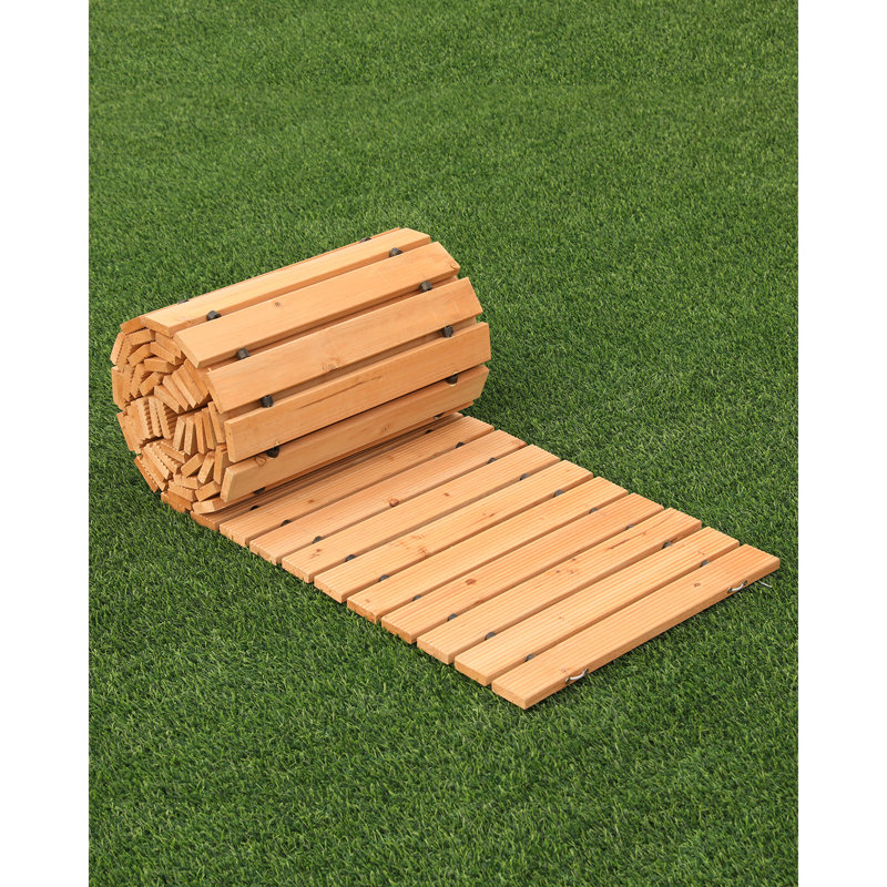Passerelle de jardin en bois, H 0,6 po x l 144 po x P 17 po