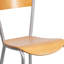 Chaise de restaurant en métal Kirby - dossier et assise en bois