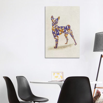 Basenji by Ayse Deniz Akerman - Wrapped Canvas Print