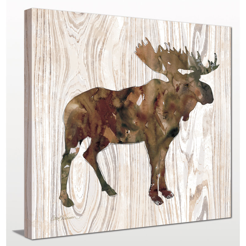 " Pine Forest Moose ", 28" H x 28" W