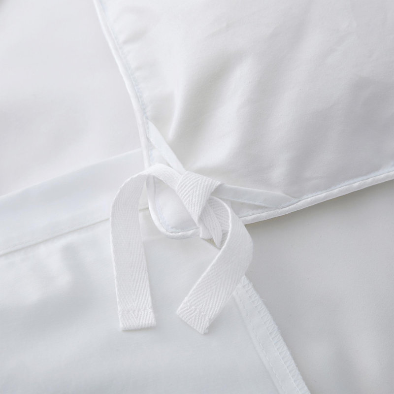 All Season White Goose Down Feather Fiber Comforter Duvet Insert, Cal King, California King