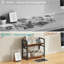 Bibliothèque de bureau, étagère de bureau à 2 niveaux, bibliothèque de table en bois, petit support de bureau pour bureau, maison, chambre à coucher, petit espace de rangement et de présentation, brun rustique