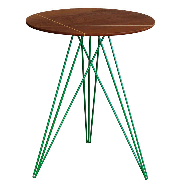 Table de bout Hudson, Vert, Noyer