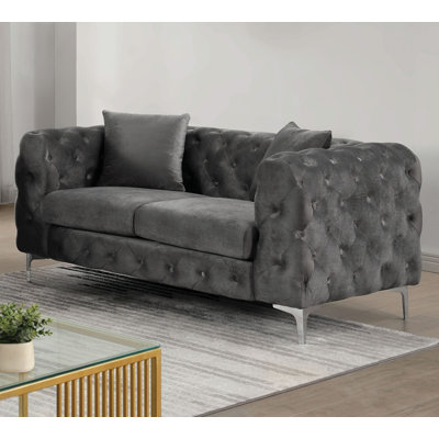 Causeuse capitonnée Hedin 68,5 po