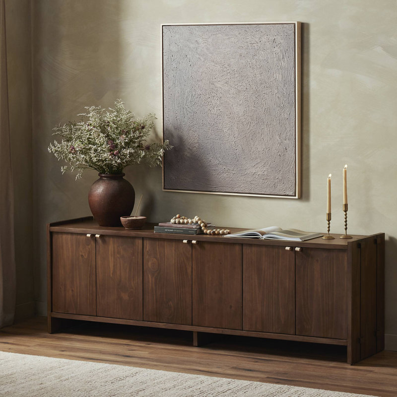 Handa 78'' Media Console, Brown