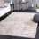 Tapis abstrait taupe / ivoire Goble