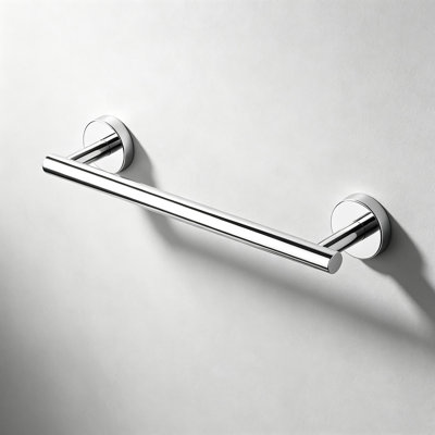 Barre à serviettes en acier inoxydable de qualité supérieure pour salle de bain - Porte-serviettes mural robuste avec finition chromée antirouille - Installation facile pour une utilisation polyvalente