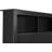 Wooden Bookcase Headboard with Storage for Queen Bed, Solid Black