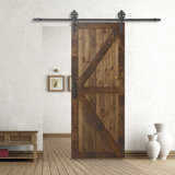 Artisan 84'' Solid Wood Paneled Unfinished without Installation Hardware Kit Barn Door