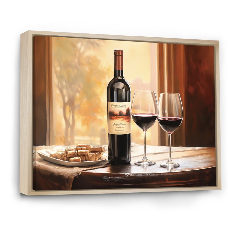Nebbiolo Nuance II sur toile, Cadre naturel flottant, H 24 po x l 32 po x P 1 po