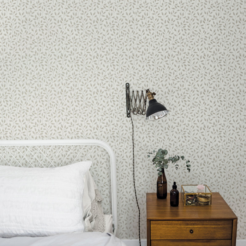 Bryanna 1005cm x 53cm Matte Wallpaper Roll, Cream