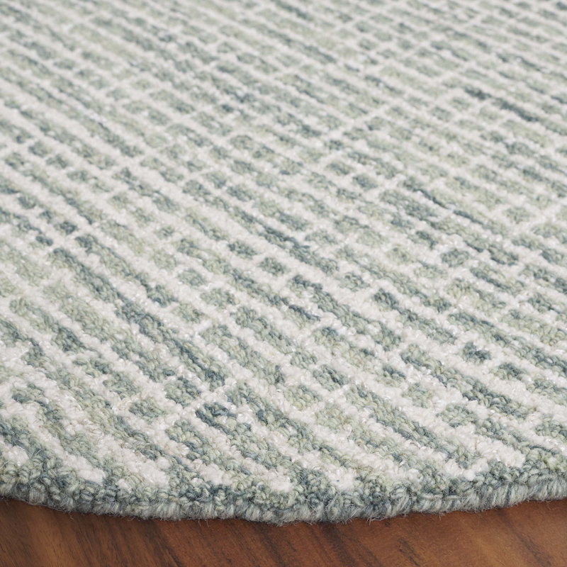 Ebony Hand Tufted Performance Rug, Round 6"