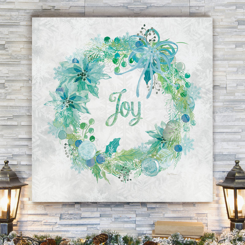 « joy couronne », reproduction encadrée, H 16 po x l 16 po x P 1 po, Toile tendue