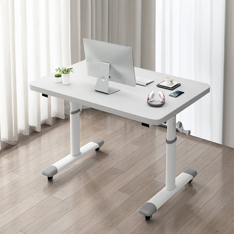 Adjustable Metal Base Computer Desk, 100" W x 60" D