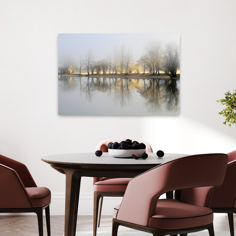 Bor - Art du paysage contemporain contemporain, paysage matinal abstrait, H 24 po x l 36 po